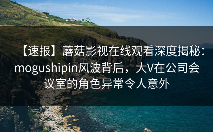 【速报】蘑菇影视在线观看深度揭秘：mogushipin风波背后，大V在公司会议室的角色异常令人意外